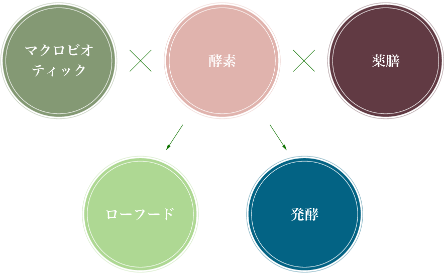 マクロビオティック、薬膳、発酵、ローフード、酵素